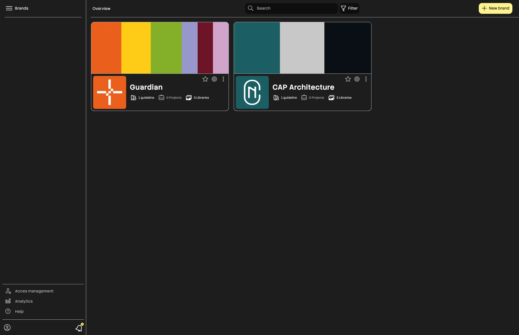 An Anchr brand portal page